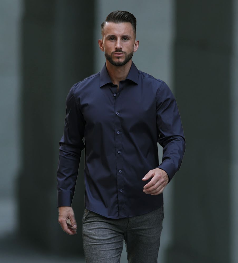 En stretchskjorta herr