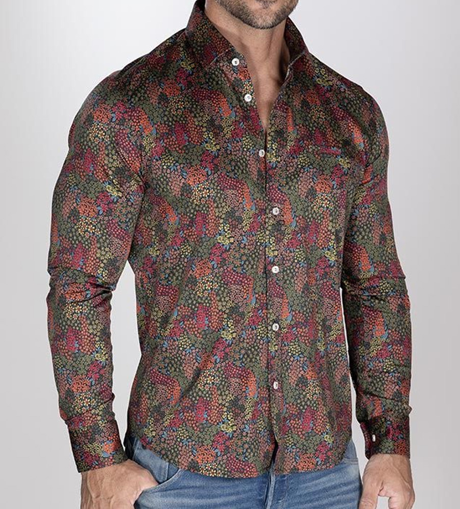 Flerfärgad mönstrad skjorta Flerfärgad mönstrad skjorta