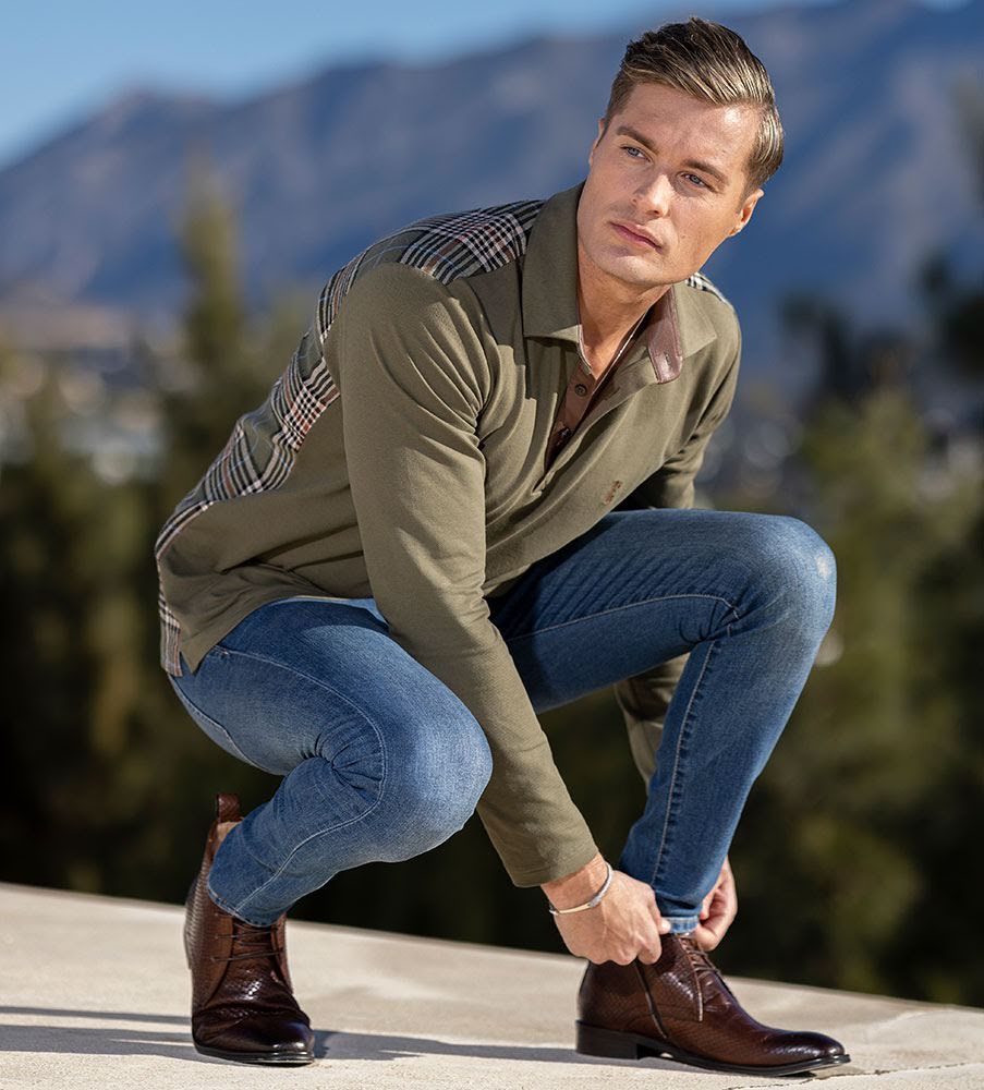 Långärmad piketröja grön Långärmad piketröja grön