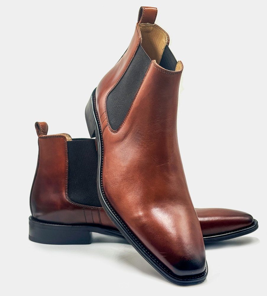 Chelseaboots i brunt läder
