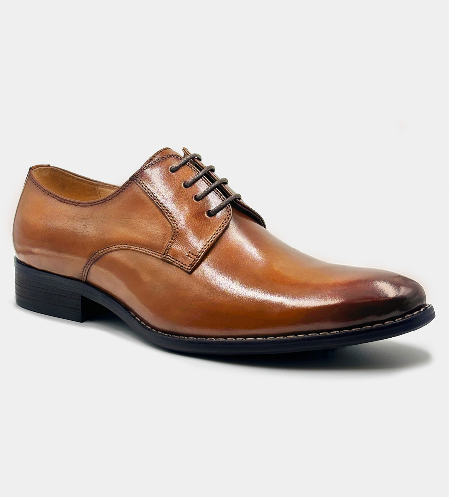 Lågskor i brunt buffelskinn