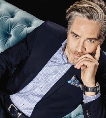 blå skjorta herr rutig business