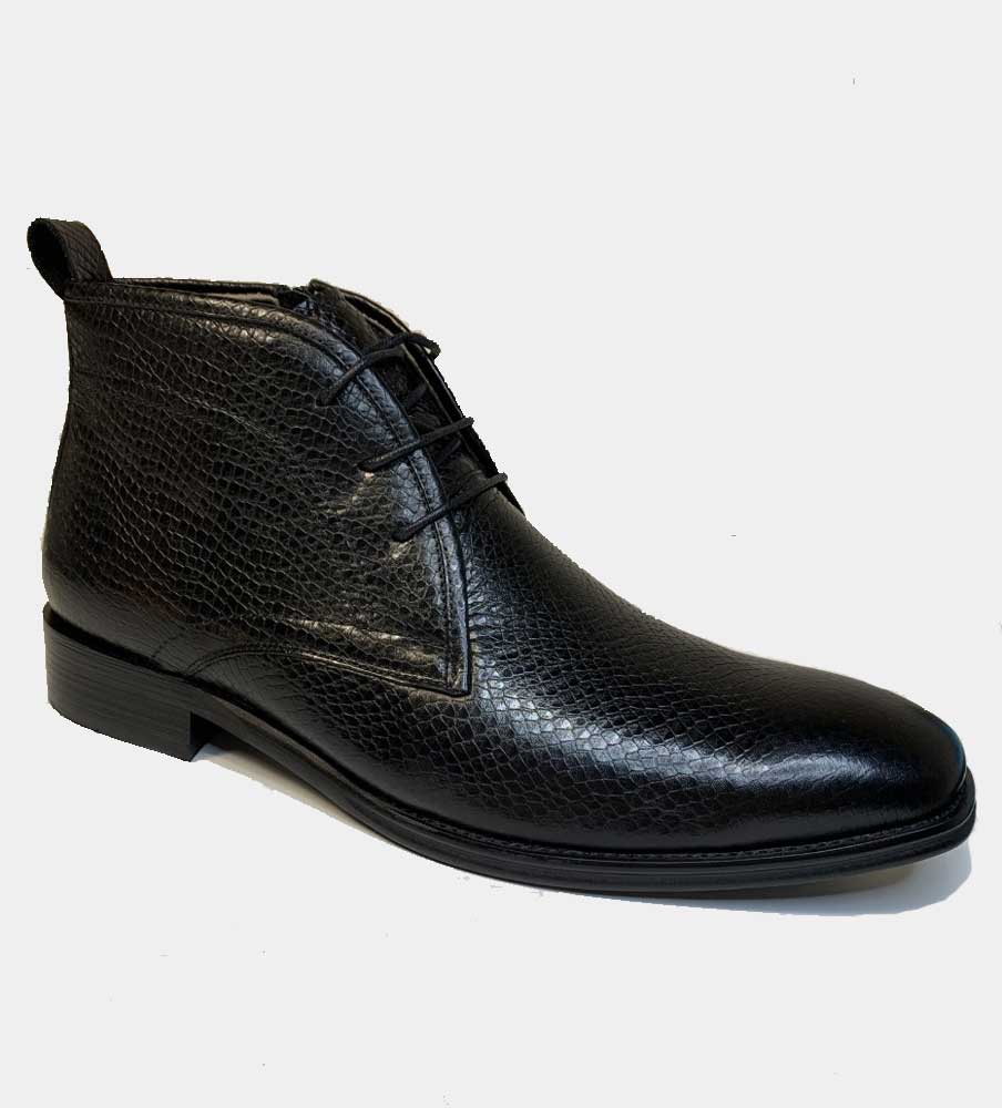 läderboots svarta orm Läderboots svarta orm