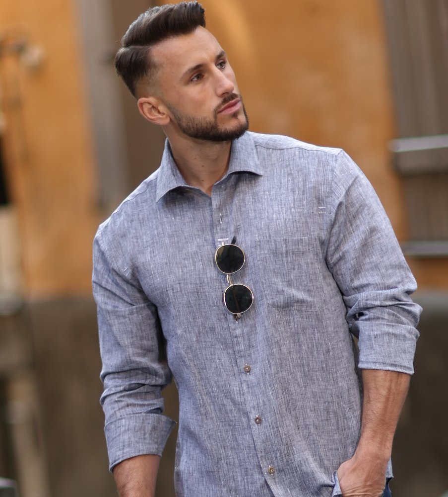 Grå linneskjorta Grå linneskjorta