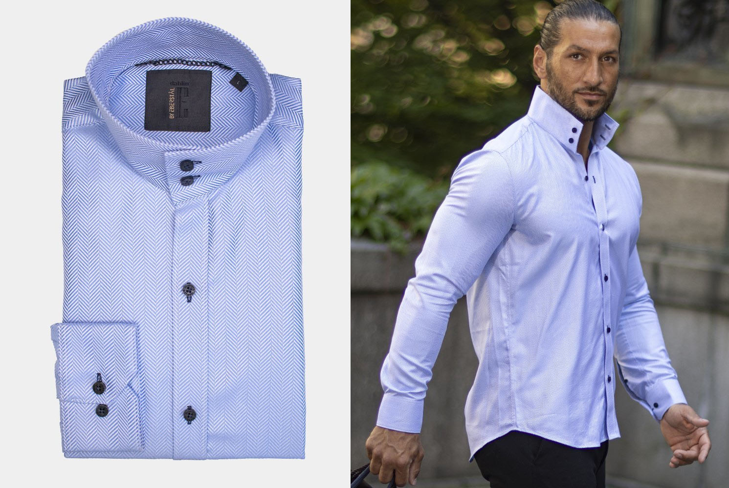 Skjorta med hög krage Skjorta med hög krage