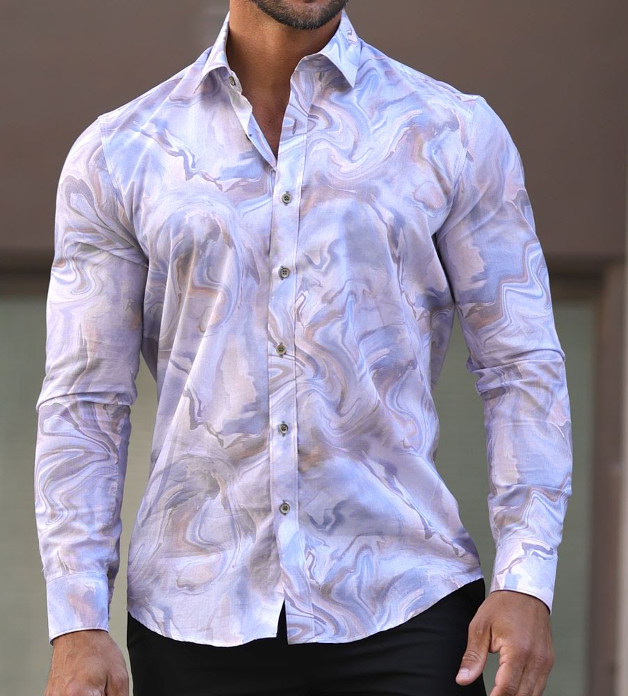 Liquify Skjorta Organiskt Flytande Mönster